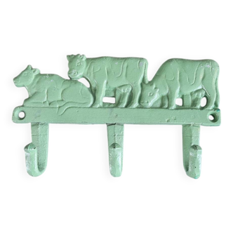 3-point cast iron coat rack
