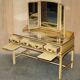 Chinoiserie dressing table in walnut with stool
