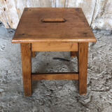 Stool footrest vintage wood #a226