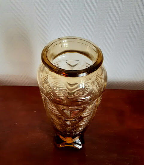 Yellow art deco vase