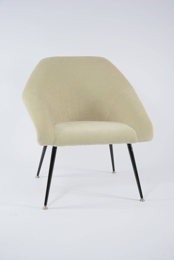 Fauteuil coquille crème/beige