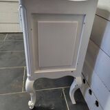 Pair of white patinated Louis XV style bedside tables
