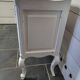 Pair of white patinated Louis XV style bedside tables