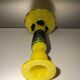 Yellow soliflore twisted with blue glass from the 60s/70s