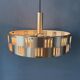 Mid-century crystal glass UFO pendant light