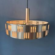 Suspension UFO mid-century en verre cristal