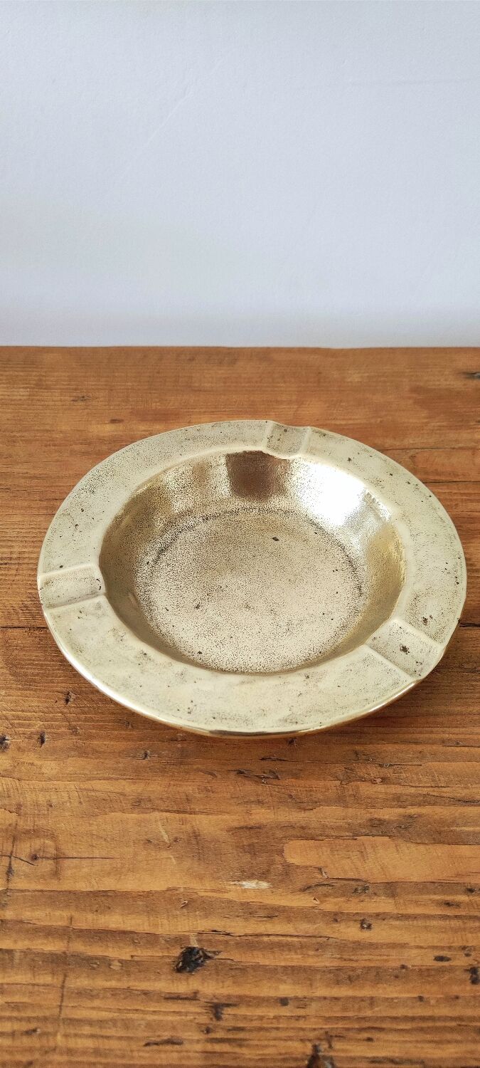 Ashtray in solid brass signed Collini