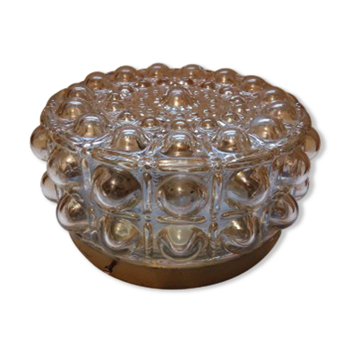 Amber glass bubbles ceiling lamp