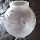 Globe tulip lampshade frosted engraved glass