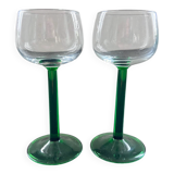 Pair of white wine glasses