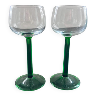 Pair of white wine glasses