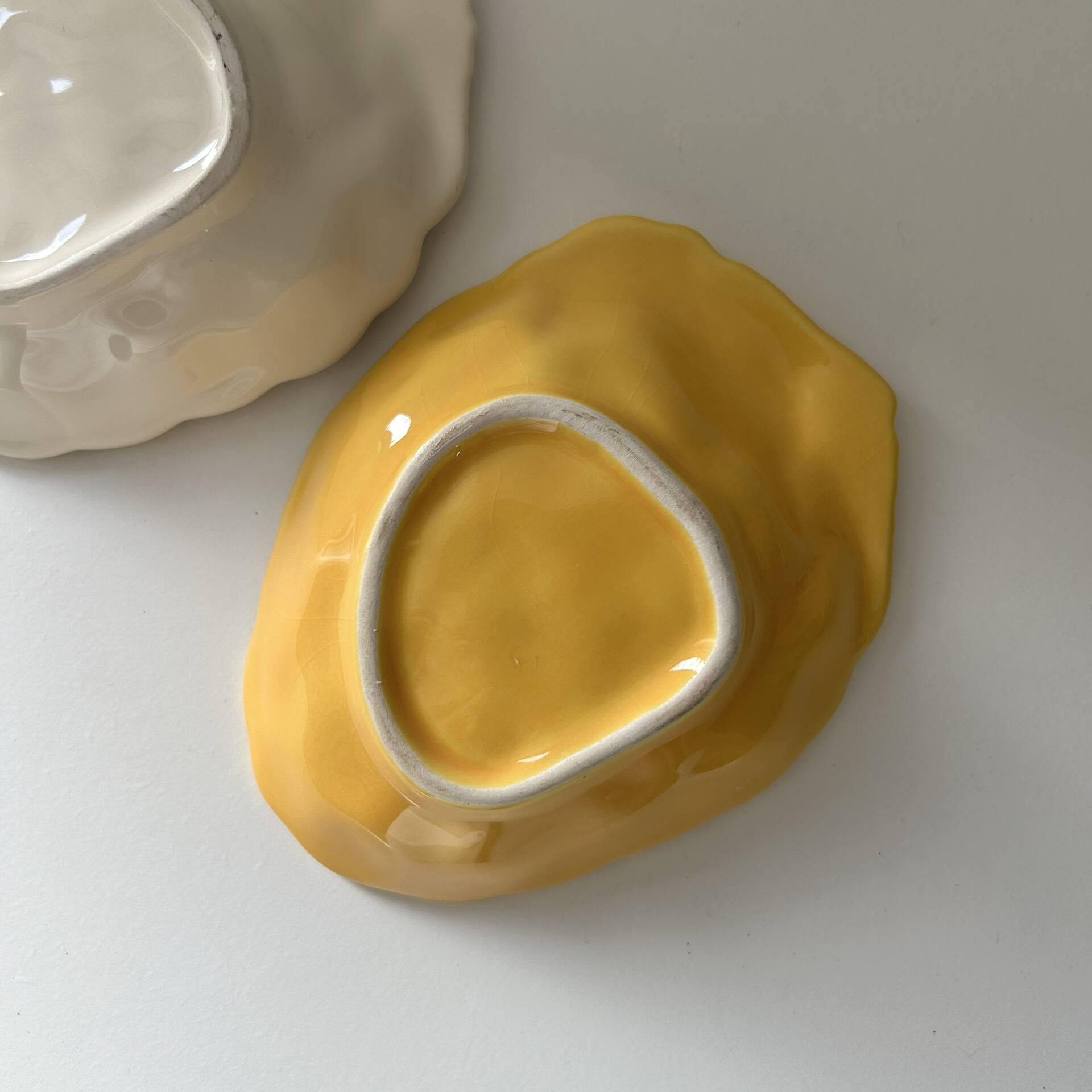 2 grape bowls in slipware