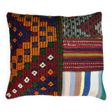 Vintage turkish kilim cushion cover , 55 x 55 cm
