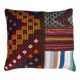 Vintage turkish kilim cushion cover , 55 x 55 cm