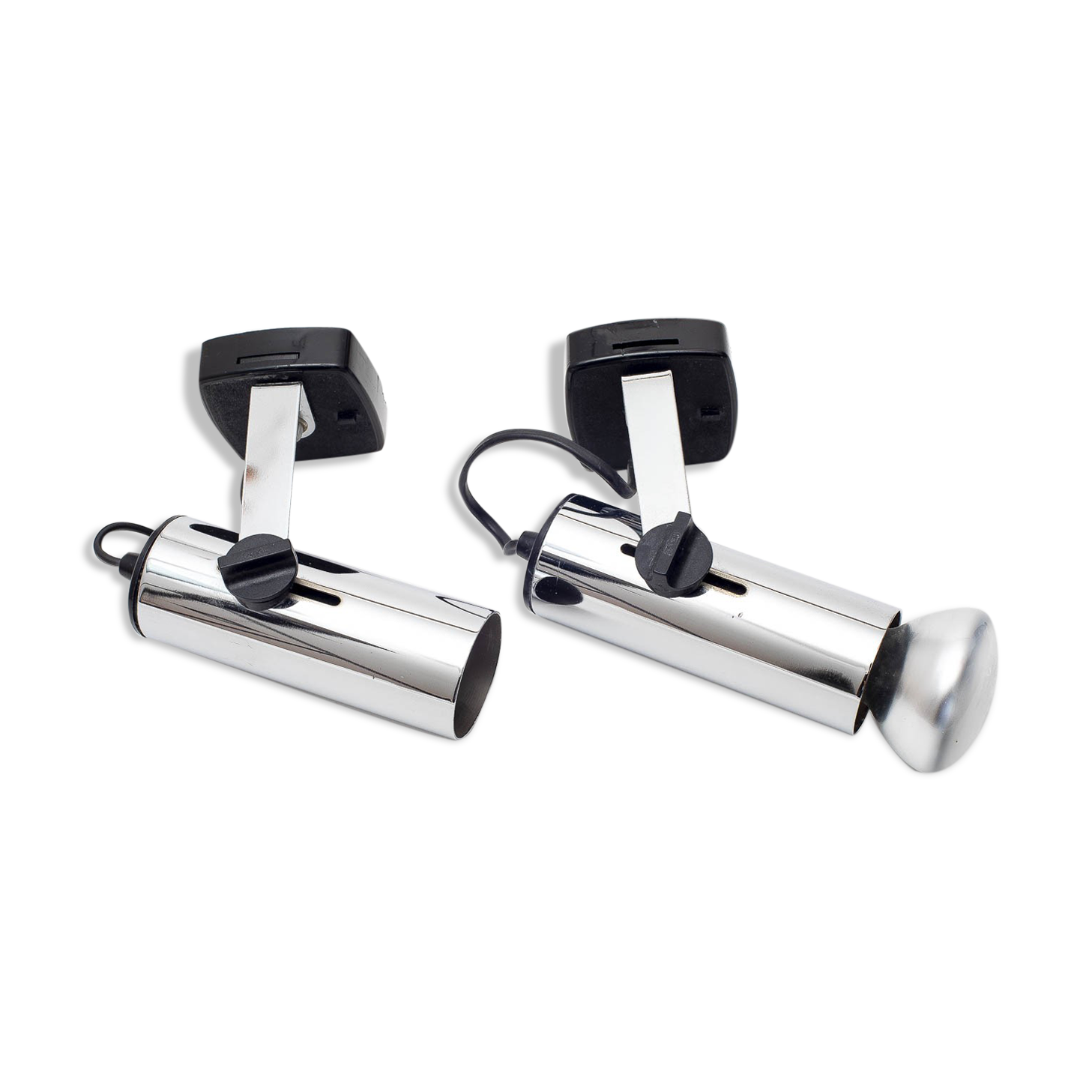 Pair of vintage chrome wall lamp