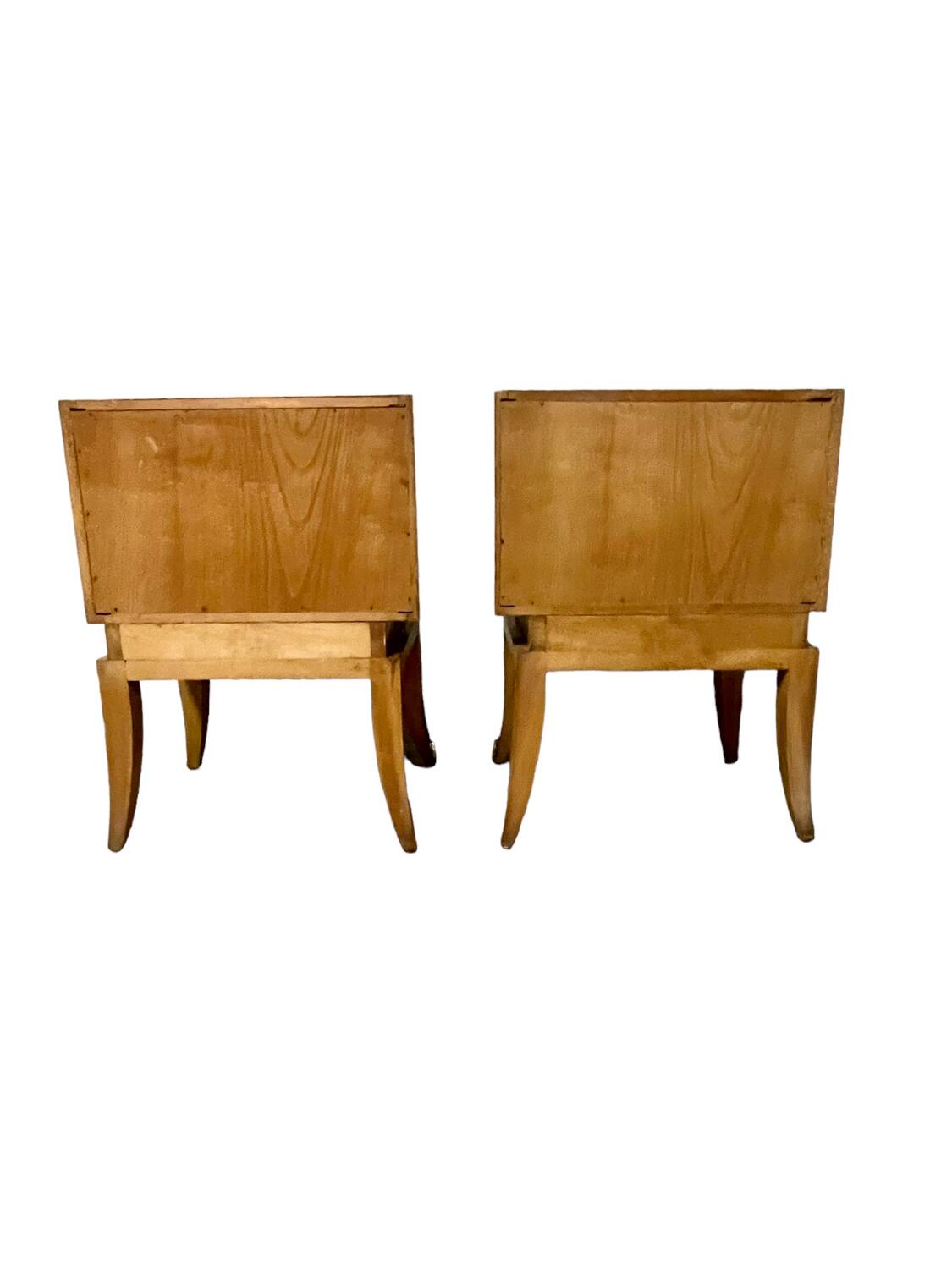 Pair of light wood bedside tables 1950