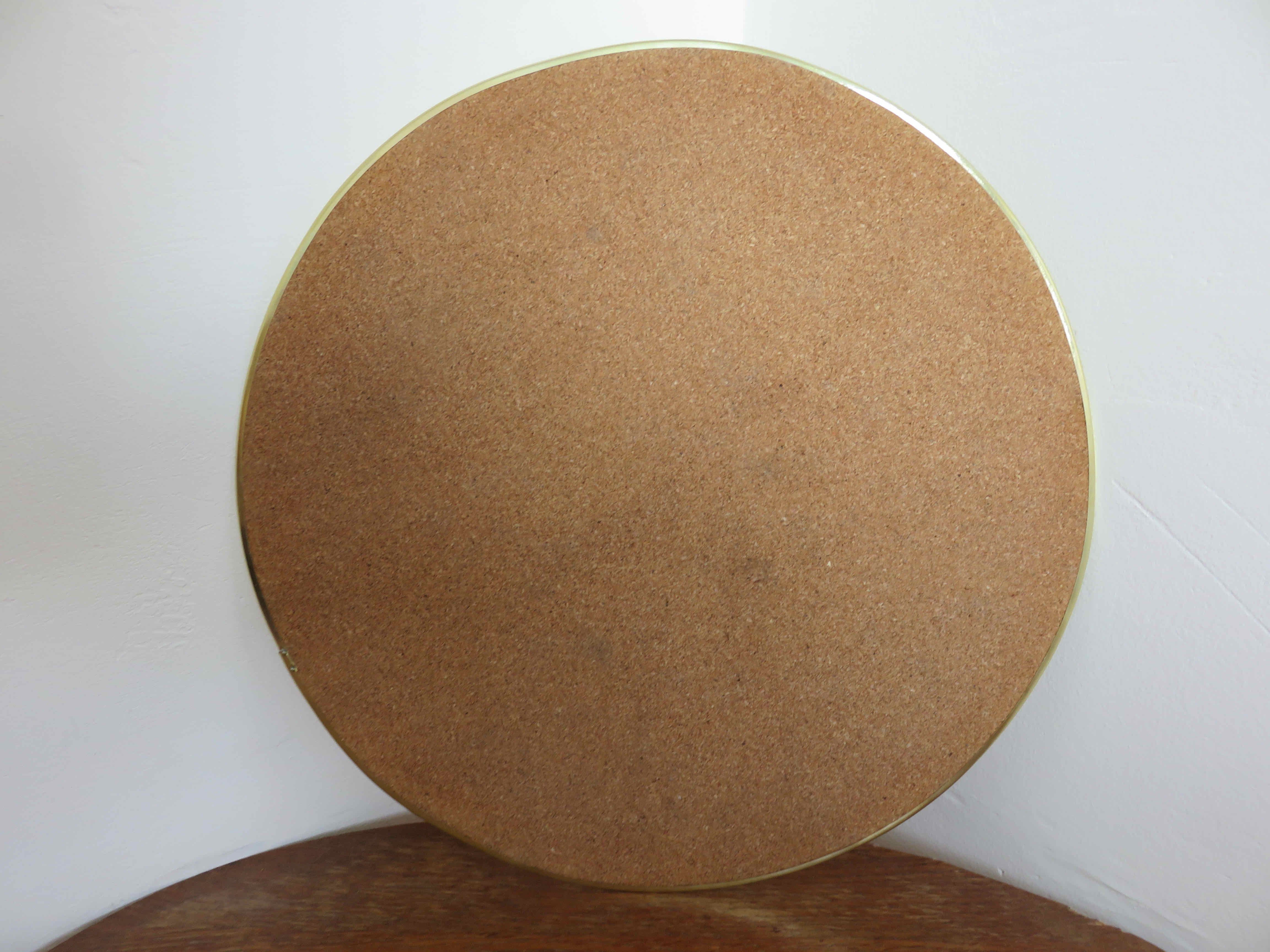 Set of 5 under-plates in mother-of-pearl and brass 70s