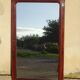 Large antique mirror in a flame mahogany frame; 132x82 cm