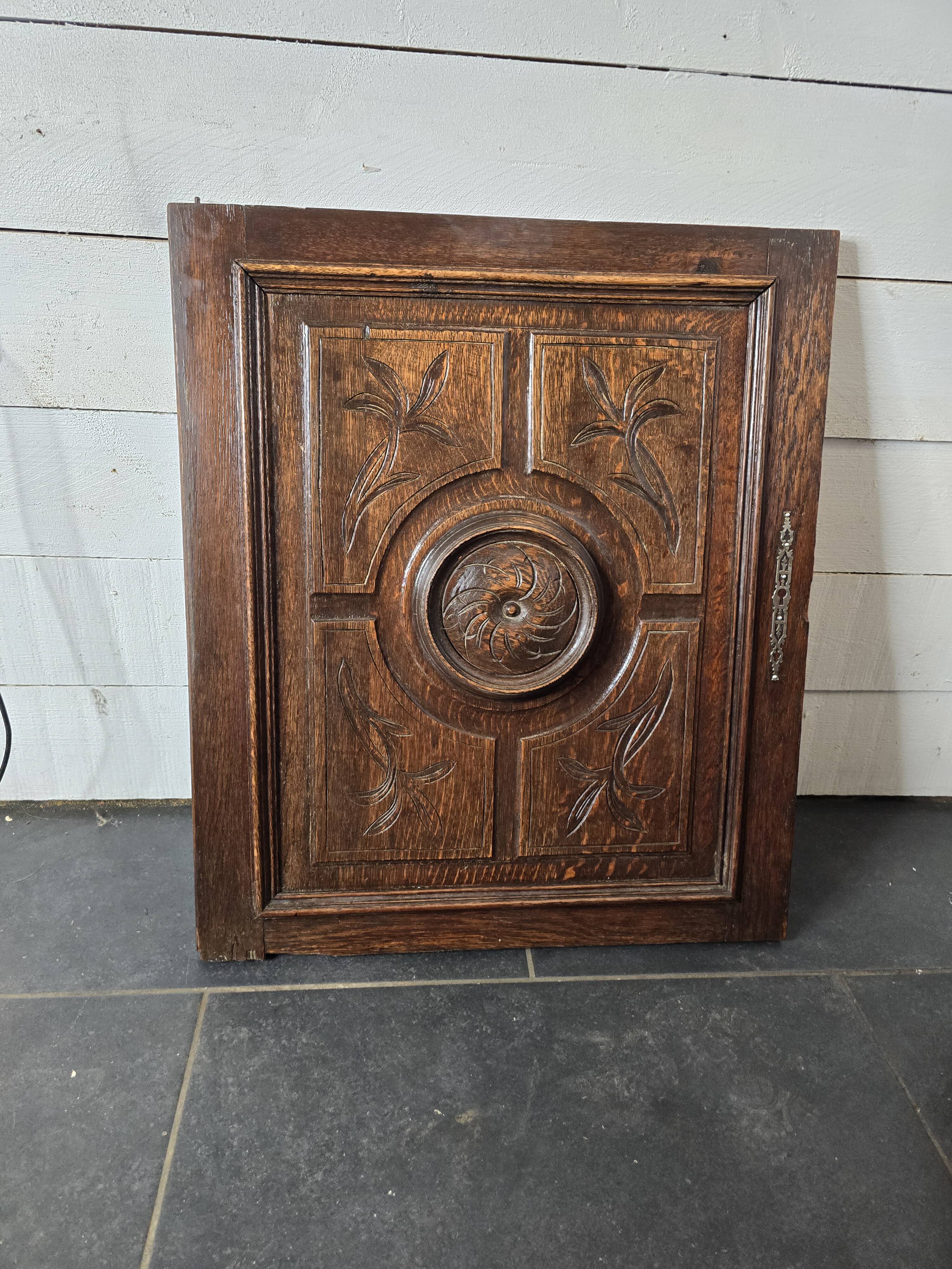 Old carved wooden door