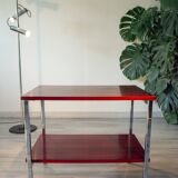International Furniture side table, chrome and rosewood, 1970