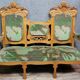 In the spirit of Alfonce Mucha's forms: Art Nouveau period bench