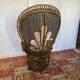 Fauteuil Emmanuelle vintage en rotin 