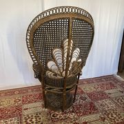 Vintage Emmanuelle armchair in rattan