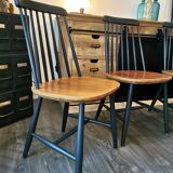 Series of 4 Scandinavian chairs
