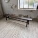 Dark patinated 1900 bench 220cm