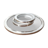Trio of under-plates - glass and silver metal bottles