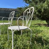 Pair of armchairs wrought iron garden chairs French iron armchairs 1950