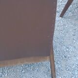 Pair of vintage Scandinavian style armchairs with moleskine compass legs from the 1950s
