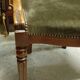 Empire-Charles X walnut office chair with a gondola backrest.