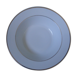 HOLLOW DISH ROUND PORCELAIN FINE MANUFACTURE ROYALE WHITE EDGES DORES