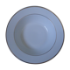 HOLLOW DISH ROUND PORCELAIN FINE MANUFACTURE ROYALE WHITE EDGES DORES