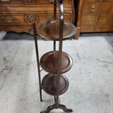 Folding mahogany cake stand