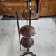 Folding mahogany cake stand