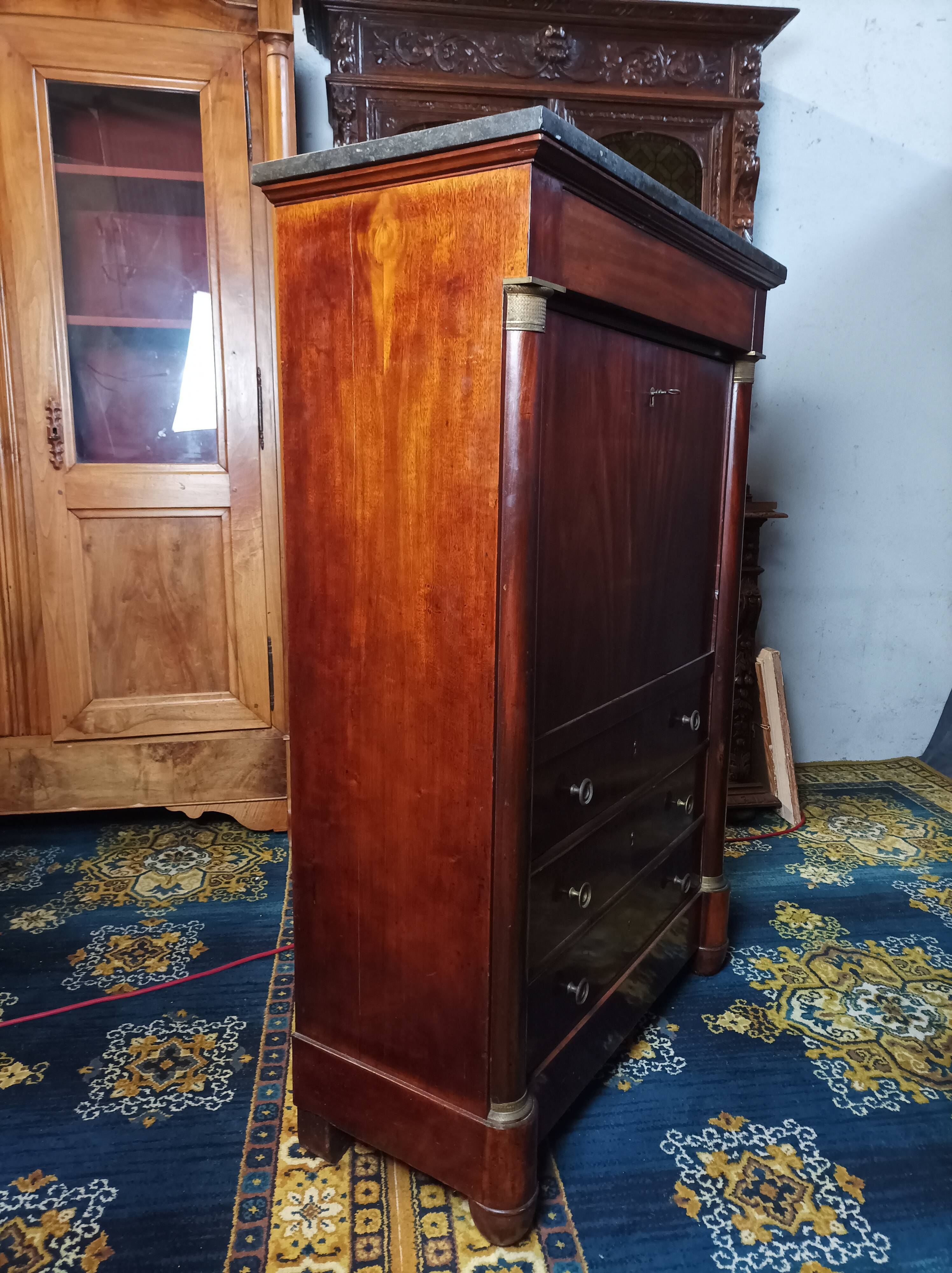Secretaire Empire en acajou