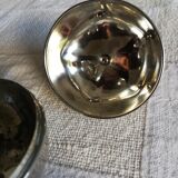 Silver apple box and gold leaf