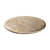 Silvered metal table mat