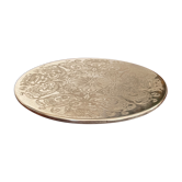 Silvered metal table mat