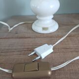 Alabaster and opaline lamp
