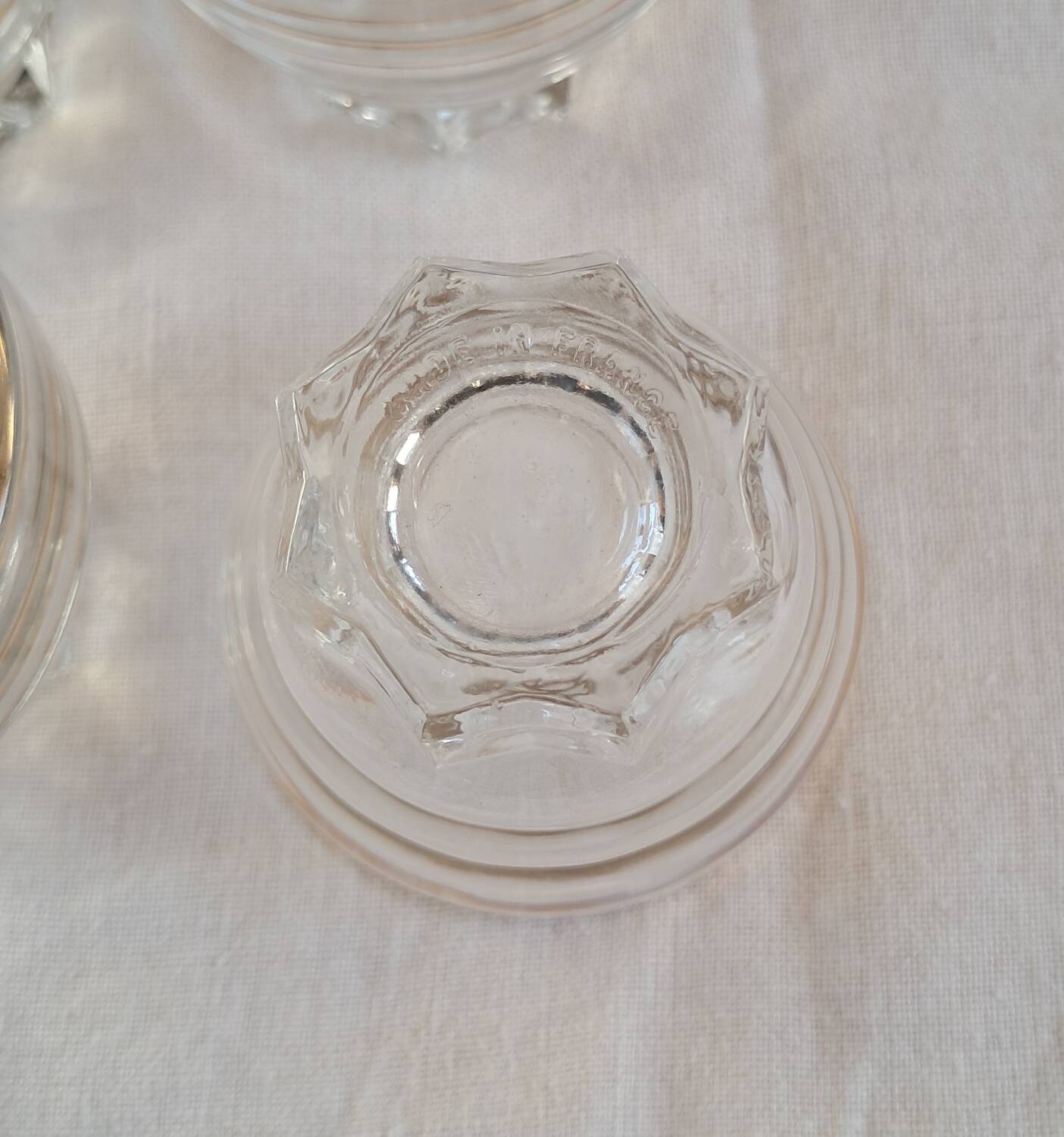 Vintage glassware set with gold filigree – 1960s