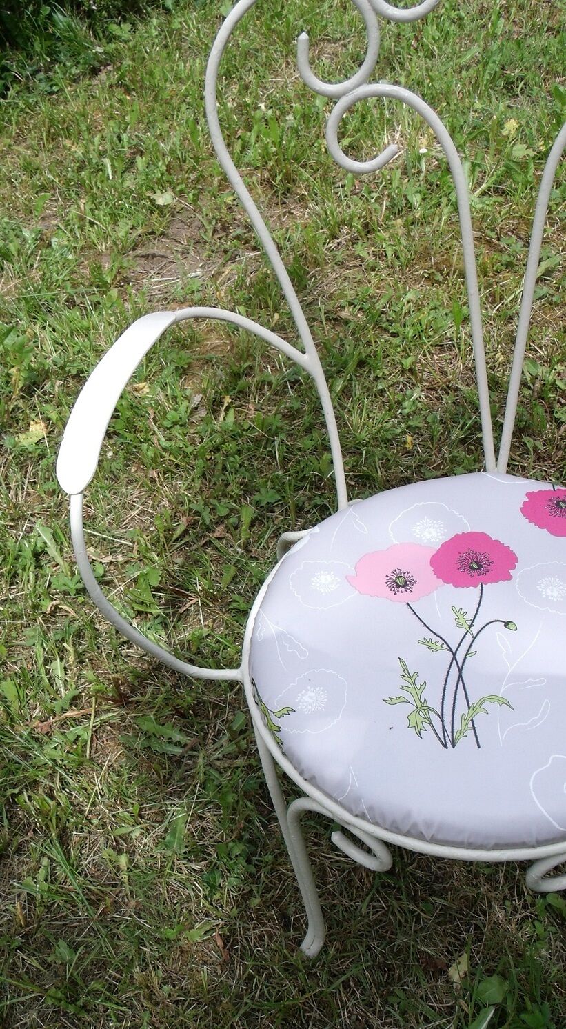 Lot of 5 armchairs for wrought iron garden lounge