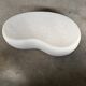 Table basse en béton ciré, micro-ciment forme haricot