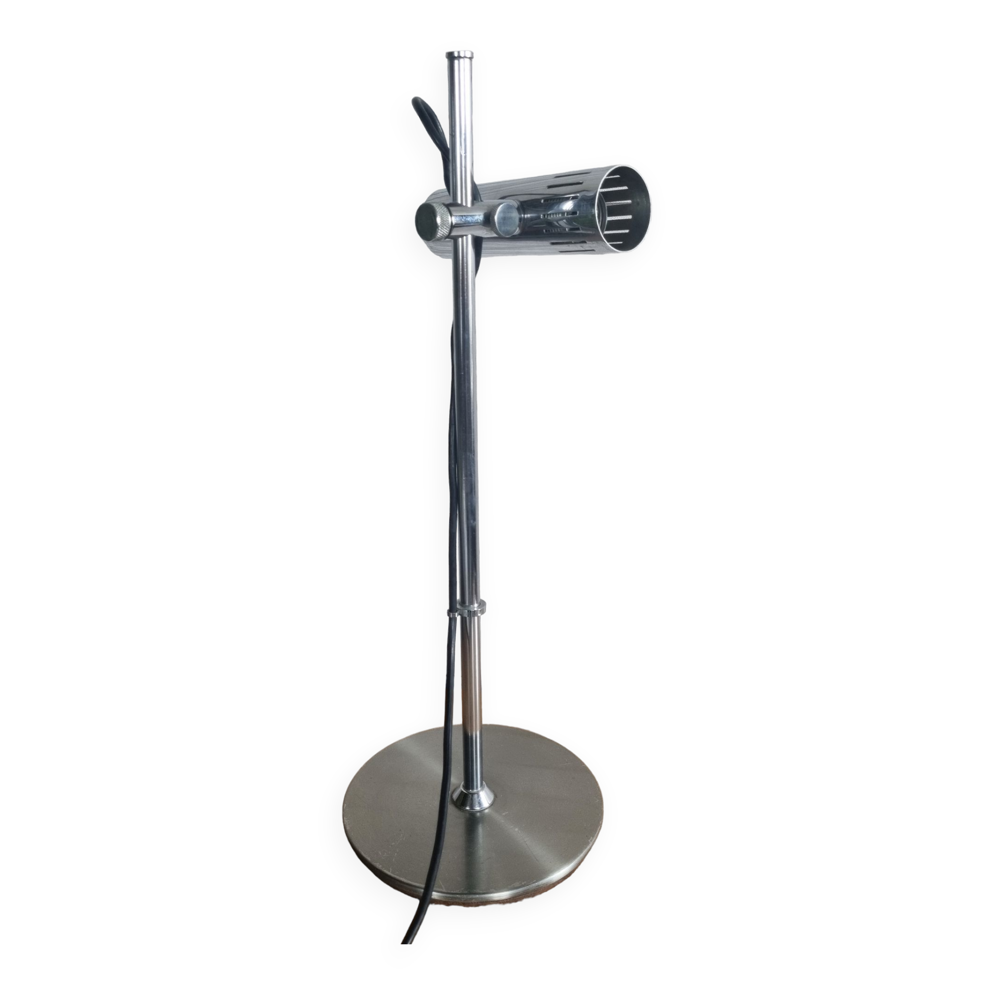 Lampe de bureau, design, chromée, ajustable, vintage, années 70.