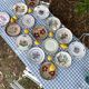 Exceptional set of 15 large mismatched plates.