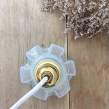 Tulip lamp in iridescent glass