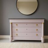 Empire style chest of drawers, 19th century, painted