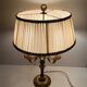 Antique three-light Bouillotte lamp - brass - Fontette Palace Caen